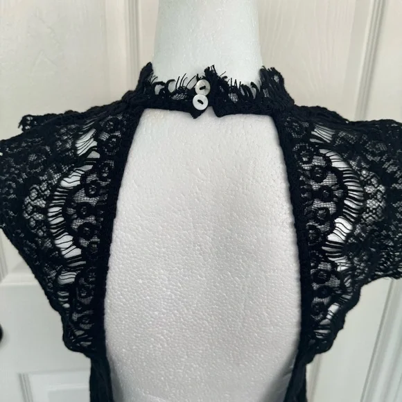 Free People Intimately Daydream Bodycon Slip Black Lace Sheath Dress - Picture 11 of 11